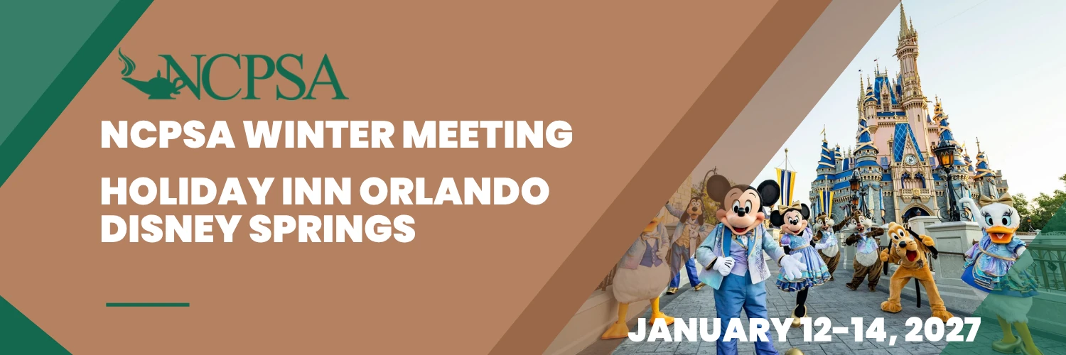 NCPSA Winter Meeting, Holiday Inn Orlando-Disney Springs Area, January 12-14, 2027